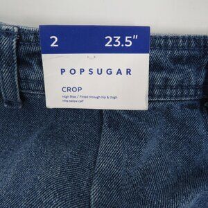 Popsugar Womens Denim Crop Jeans High Rise Size 2 NWT $50